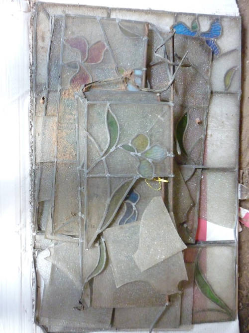 De staat van het glasraam Art-nouveau